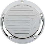 Thrashin Supply Co. Finned 5-Hole Derby Cover, Chrome