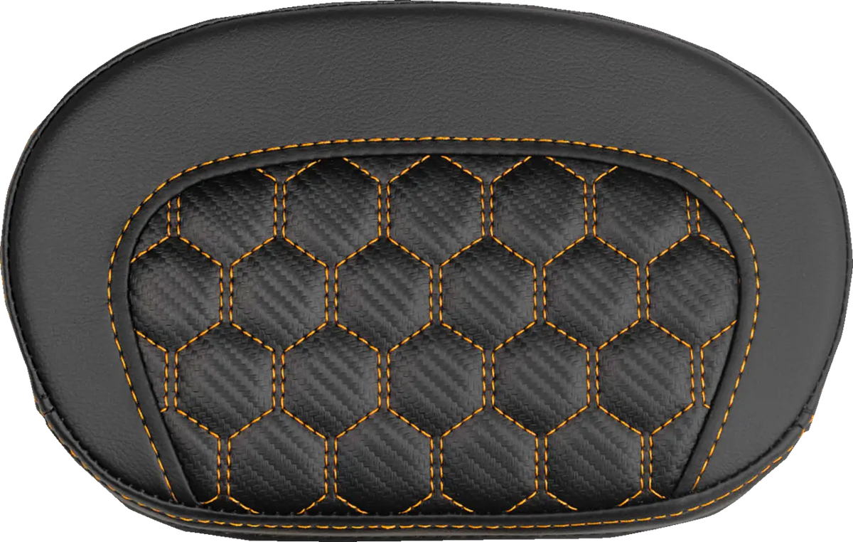 Saddlemen Mini Contour Sissy Bar Pad Orange Stitch