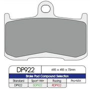 Dp Brakes Standard Sintered Metal Brake Pads - Front