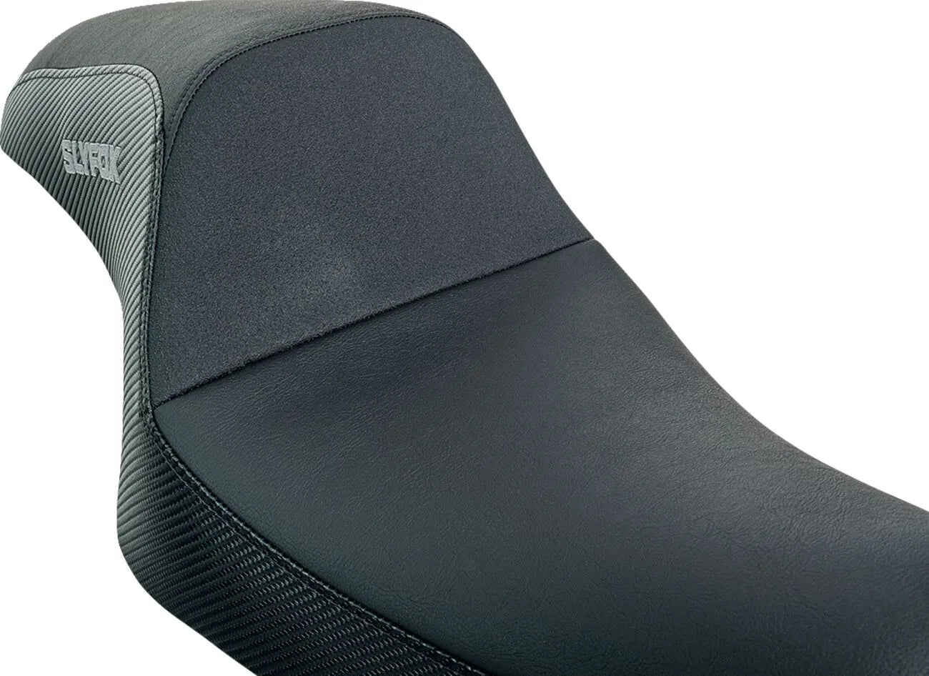 Slyfox Drifter Seat - Black Vinyl Motorcycle Seat - For Harley Davidson