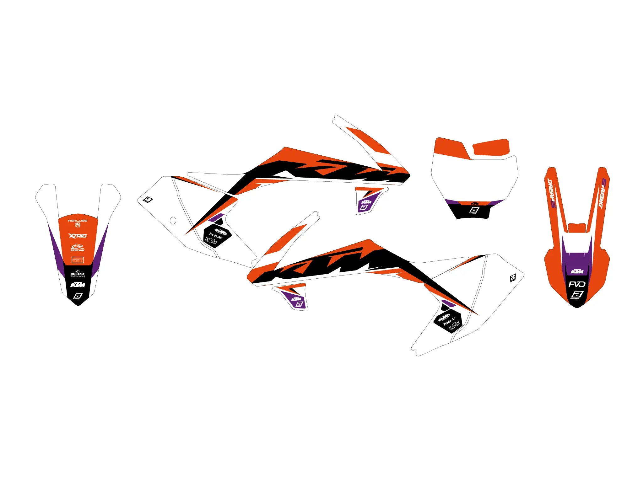 Blackbird Racing Dream 5 Graphic Kit For Ktm