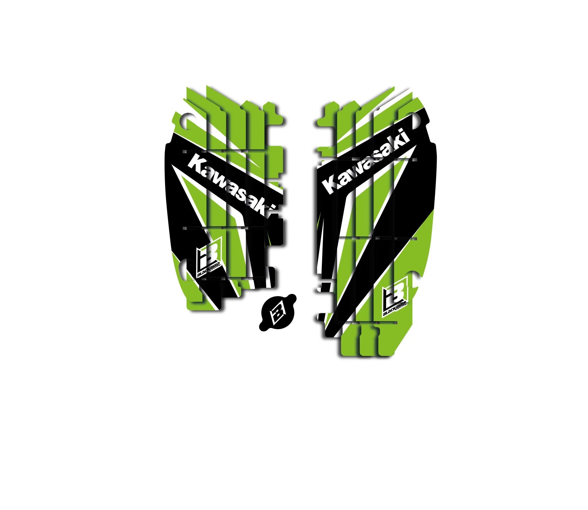 Blackbird Racing Rad Louver Decals For Kawasaki