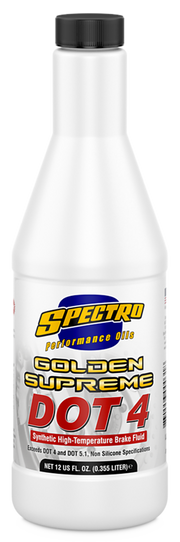 Spectro Oils of America Golden Spectro Supreme DOT 4 Brake Fluid