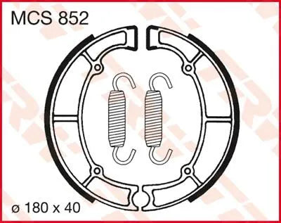 Trw Brake Shoes - Organic Base - 180 Mm Diameter - Rear