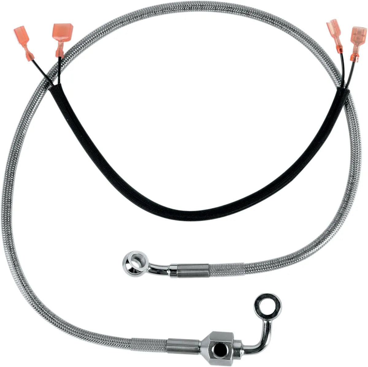 Drag Specialties Edelstahl-Bremsleitungssatz hinten