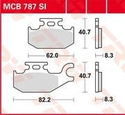 Trw Si Series Sintered Off-road Brake Pads Set - Front