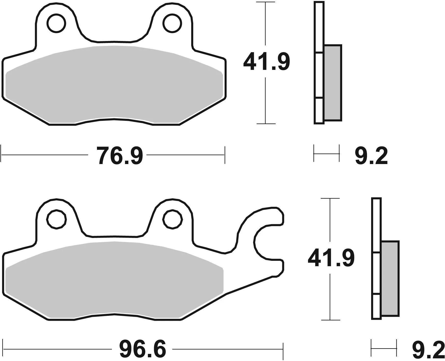 Sbs Ct Scooter Carbon Tech Organic Brake Pads - Front & Rear