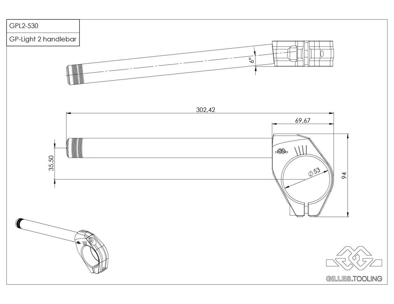 Gilles Tooling Gp Light Clip-on Handlebars