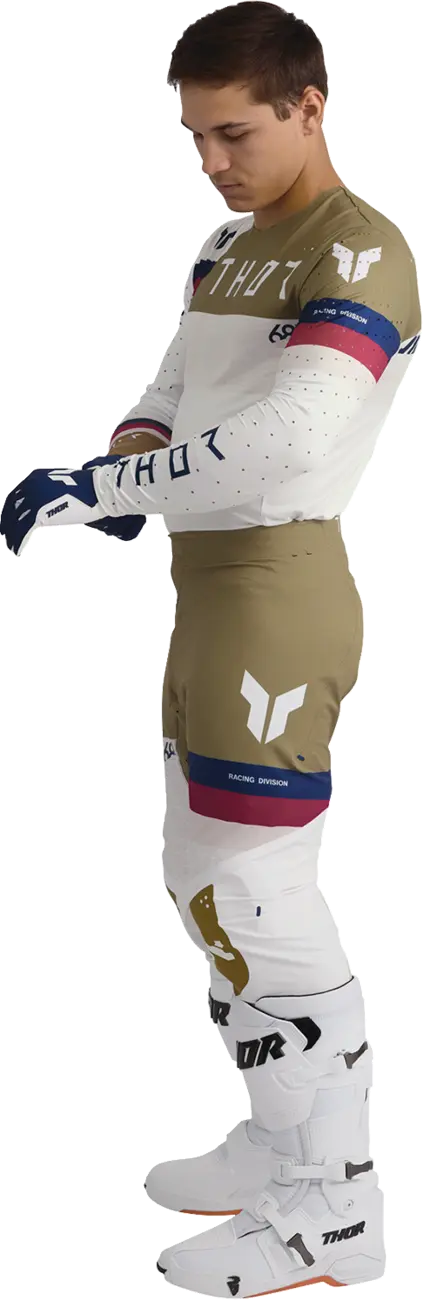 Thor Sportmode League Pants - Tan/White/Navy/Maroon