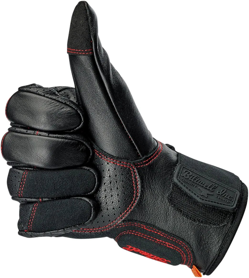 Biltwell Borrego Gloves - Black/Red