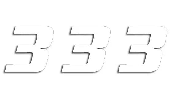 Blackbird Racing One Series Numbers Plate Graphic - 3 Pack