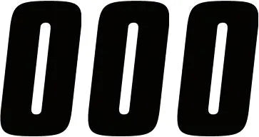 Factory Effex Number Stickers - 7" Black (3 Pack)
