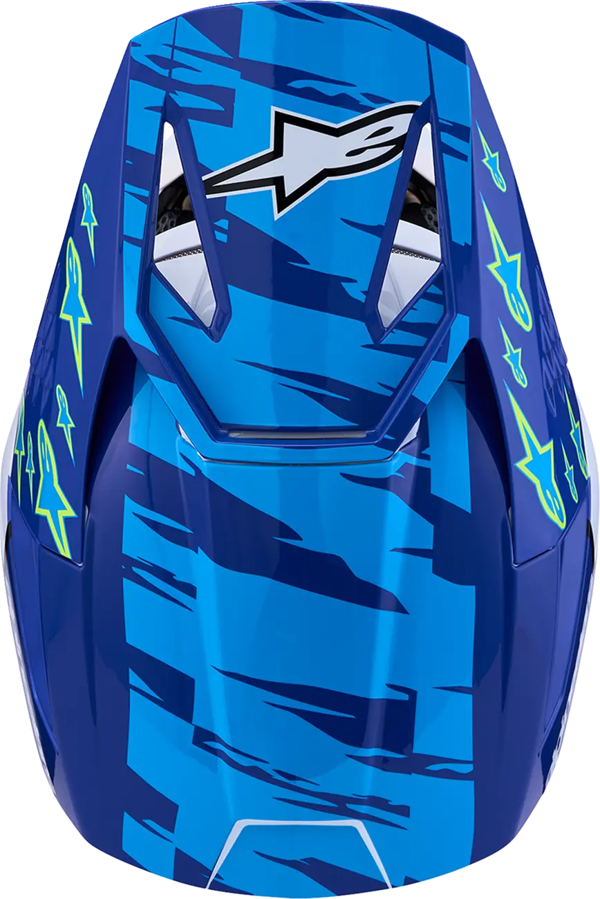 Alpinestars SM3 Falcon Youth Helmet Blue/Black/Pink Yellow