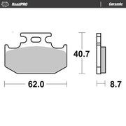 Moto-Master Keramik Bremsbeläge - Hinten