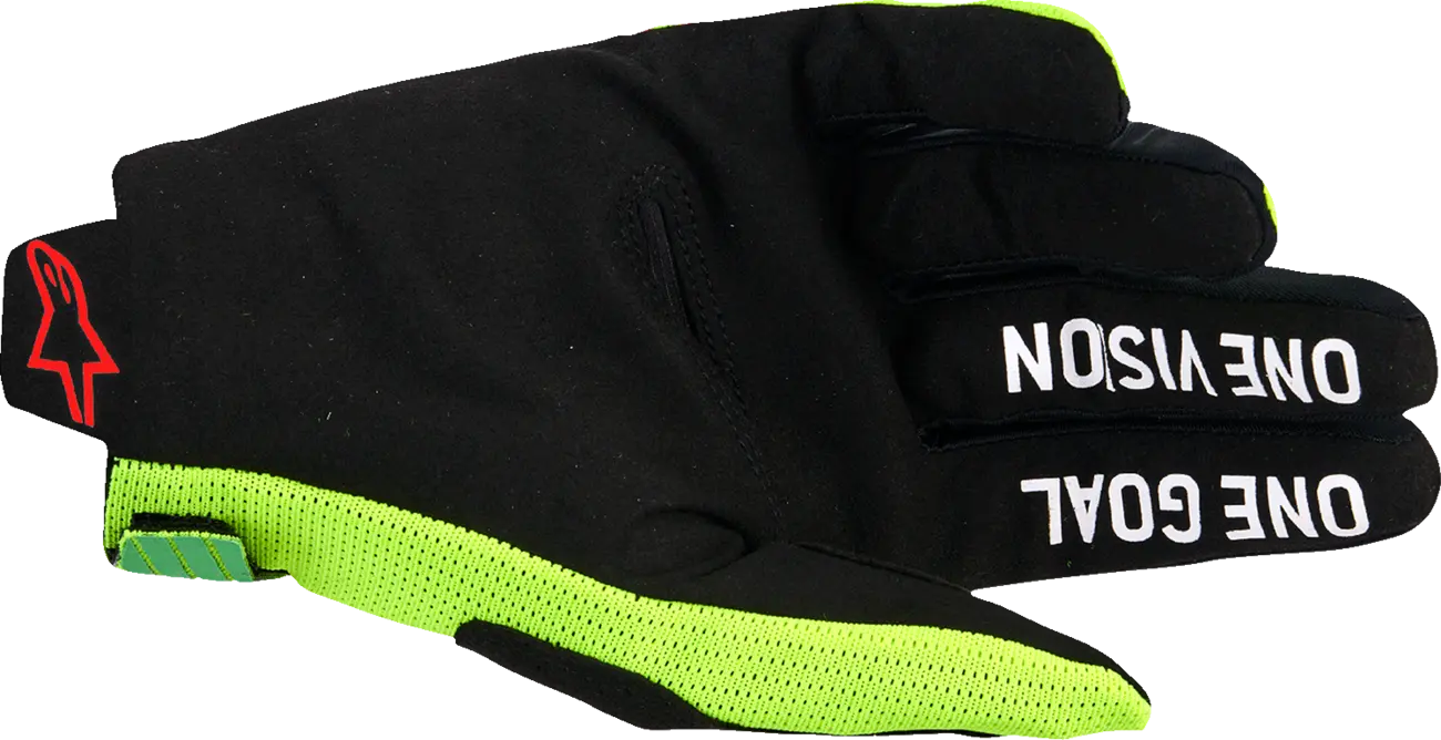 Alpinestars Radar Pro Gloves - Black/Green/Fluorescent Yellow/Fluorescent Pink
