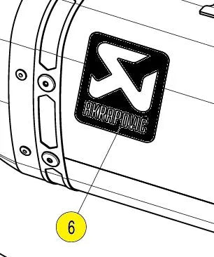 Akrapovic Auspuff Aufkleber