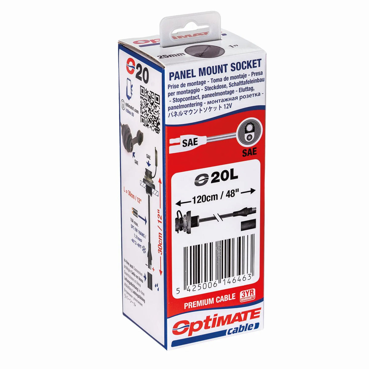 Optimate Power Socket - Black - O20L