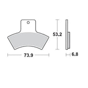 Moto-Master Racing Sintered Bremsbeläge Für Atv - Hinten