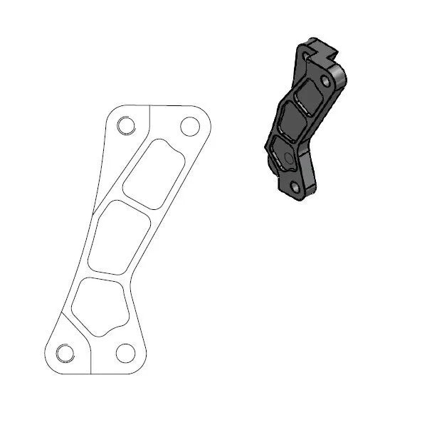 Moto-Master Supermoto Rotoradapterhalterung für 320-mm-Rotoren