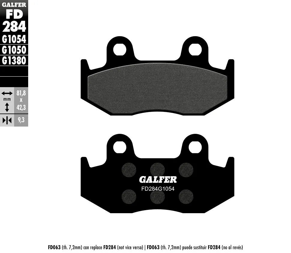 Galfer Semi-metallische Bremsbeläge Für OEM-Ersatz - Vorne