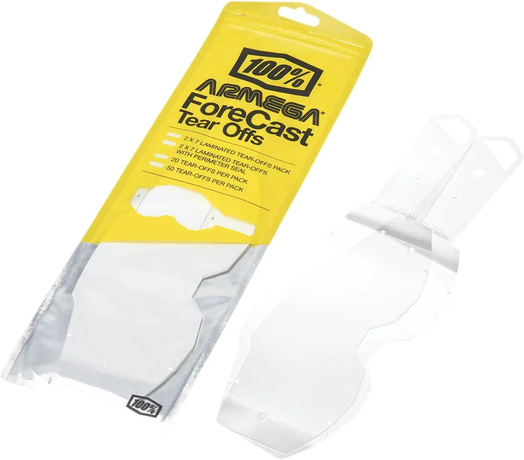 100% Armega Forecast Goggle Tear-Offs 50-Pack