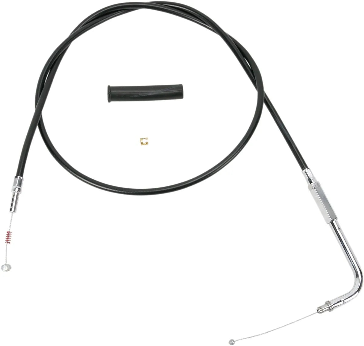 Drag Specialties Black Vinyl Idle Cable for Smooth Fitting