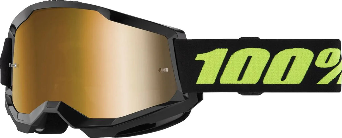 100% Strata 2 SOLR ECLIPS Mirror Gold Goggle