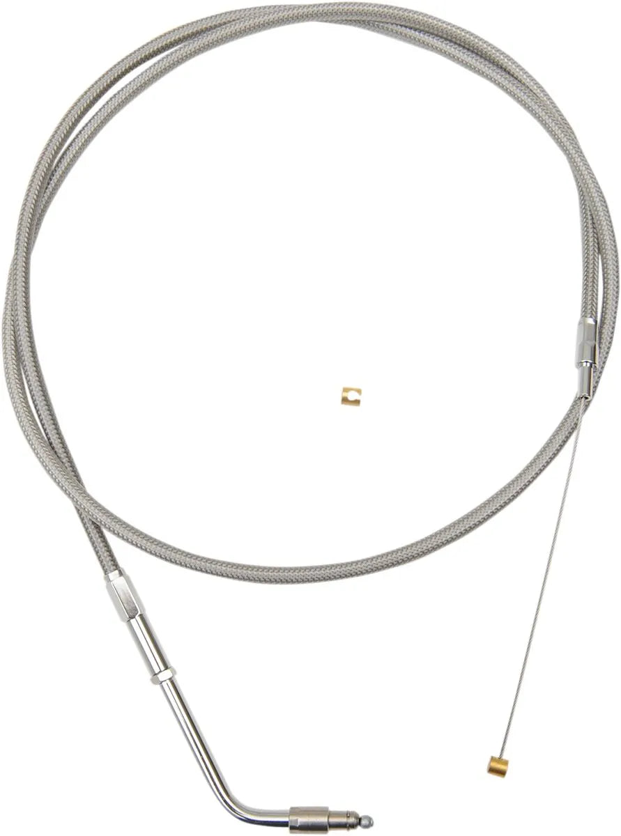 La Choppers Stainless Braided Throttle Cable for 12"-14"