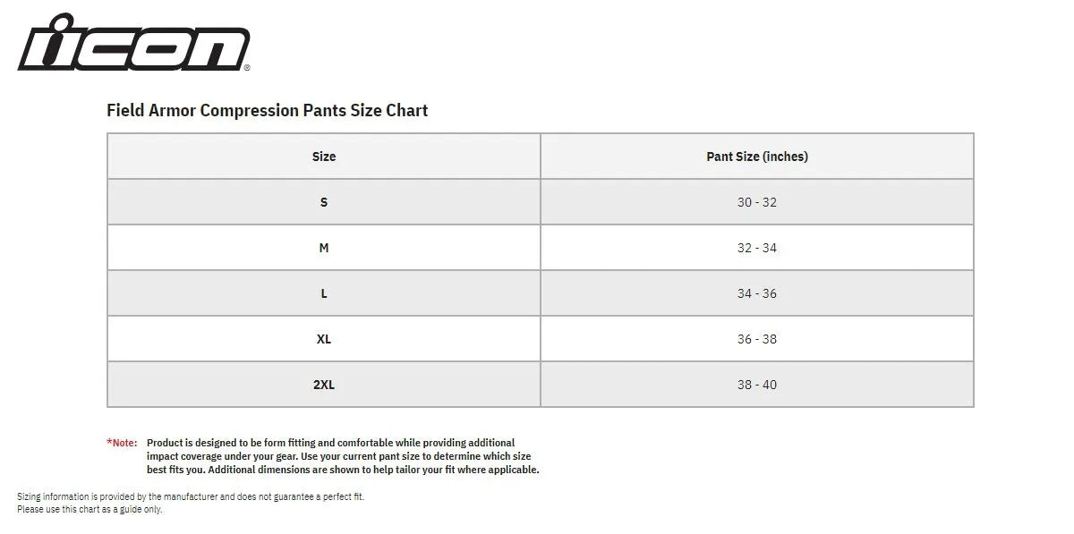 Icon Field Armor Compression Pants Black