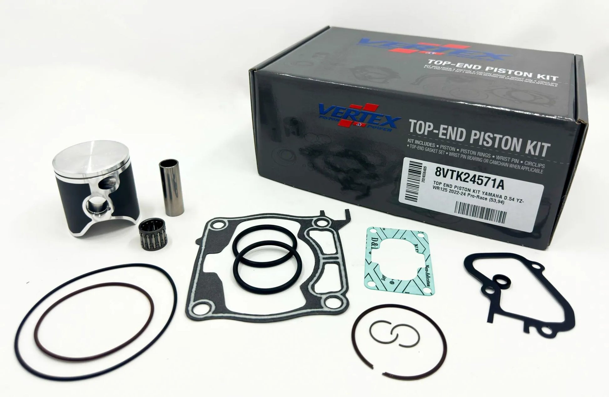 Vertex Pro-Race Forged Piston Kit for 125cc 2-Stroke