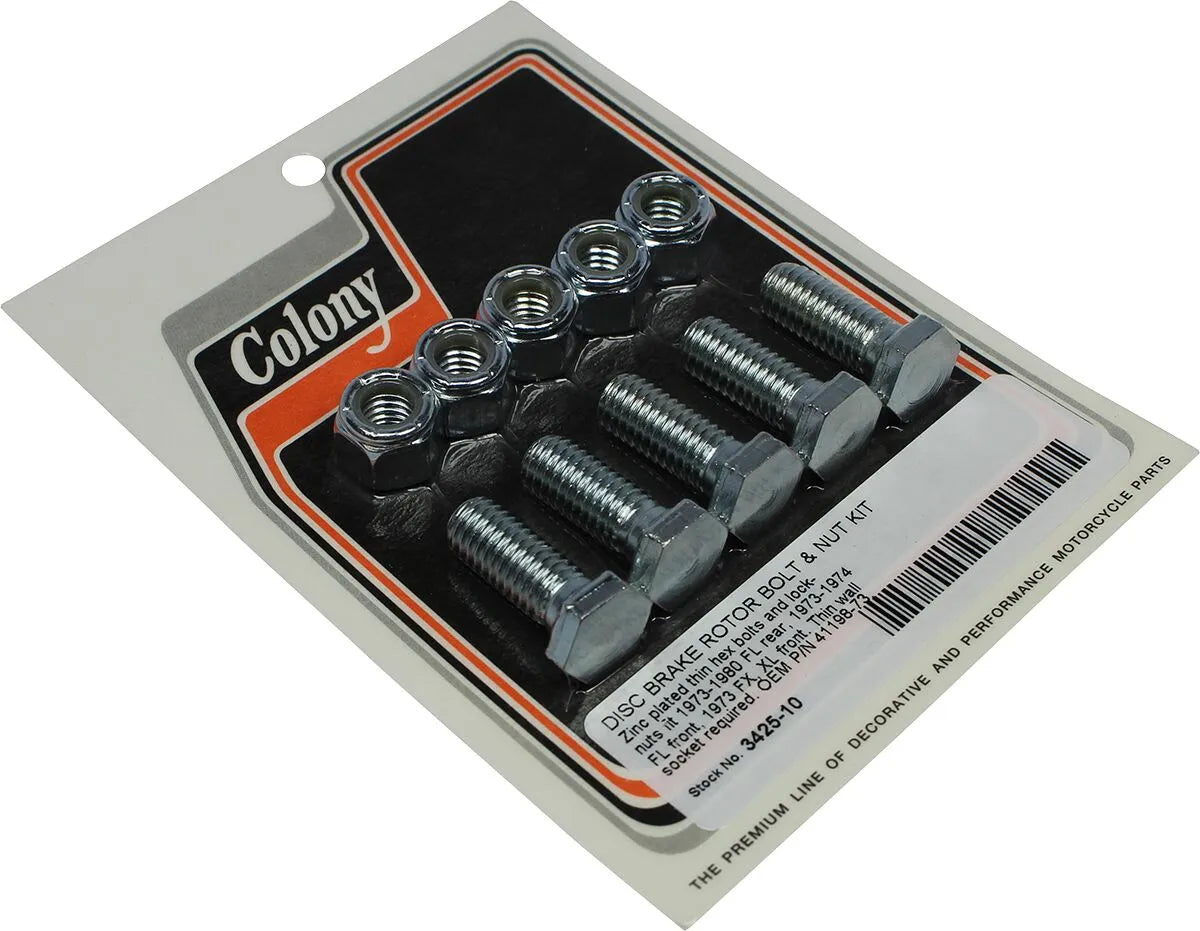 Colony Scheibenbremse Bremsscheibe Schrauben- und Mutternsatz - Vorne & Hinten