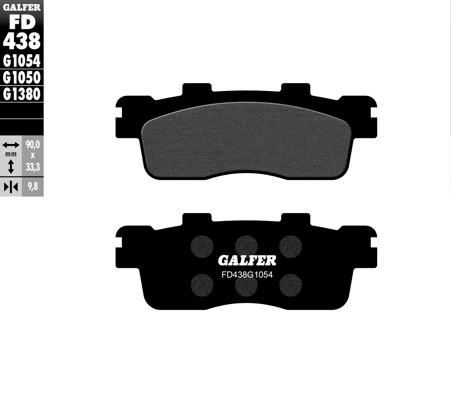 Galfer Semi-metallic Brake Pads For Oem Replacement