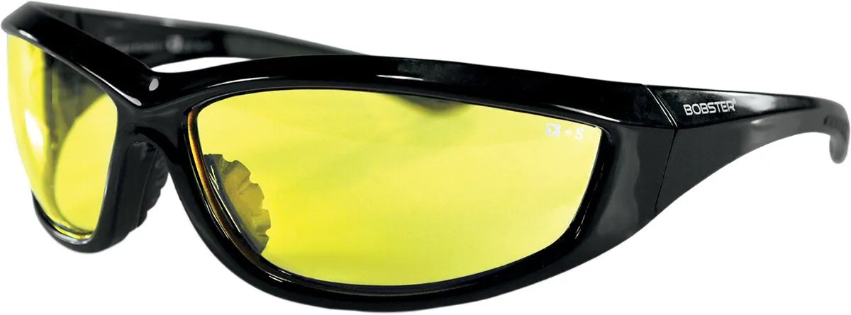 Bobster Charger Sunglasses Black with Yellow Lens