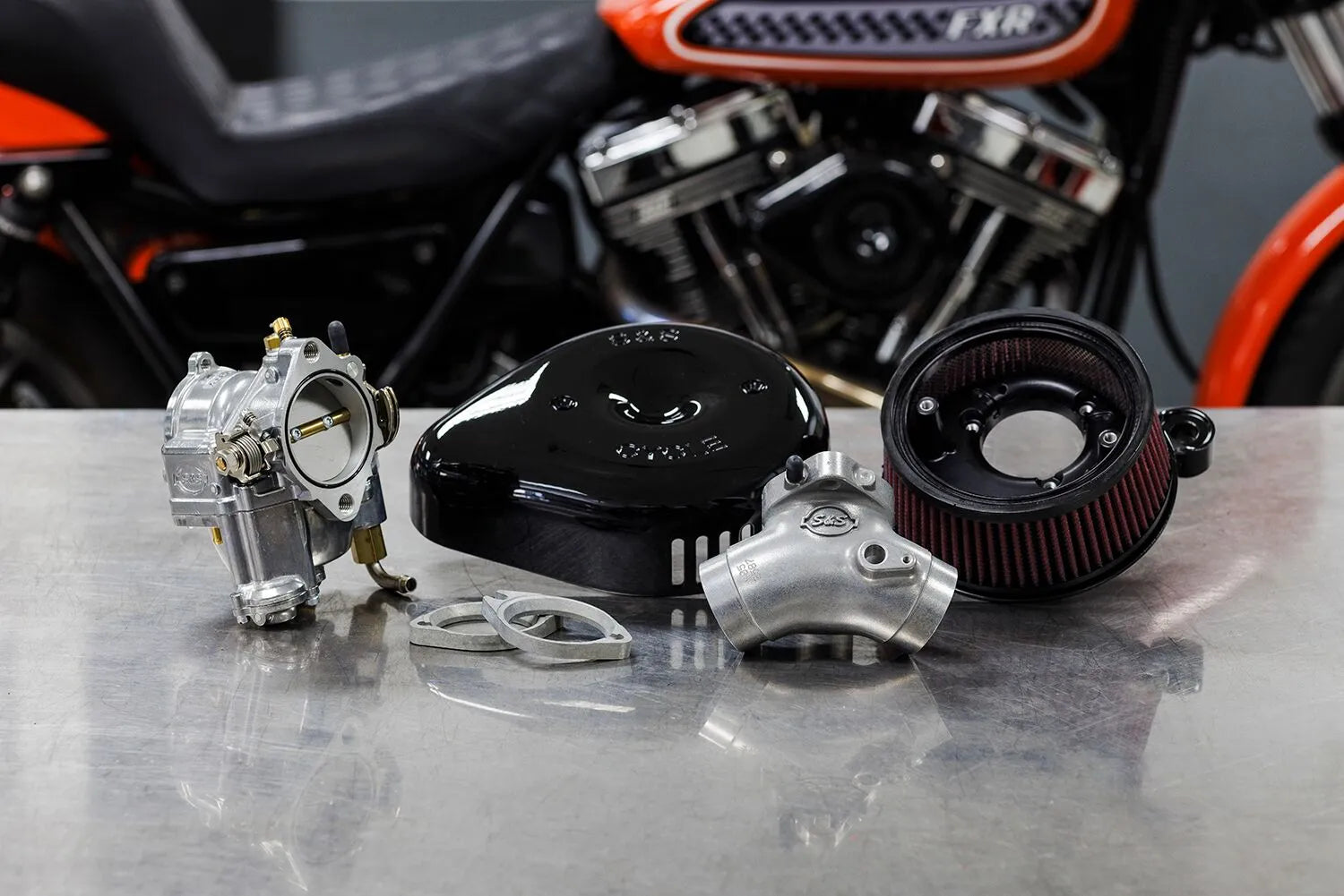 S&s Cycle Super G Carburetor With Stealth Air Cleaner Kit