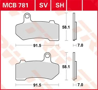 Trw Sv Serie Sintermetall Bremsbeläge - Vorne - Vorne & Hinten