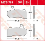 Trw Sh Series Sinter Hinterrad Bremsbeläge - Vorne & Hinten