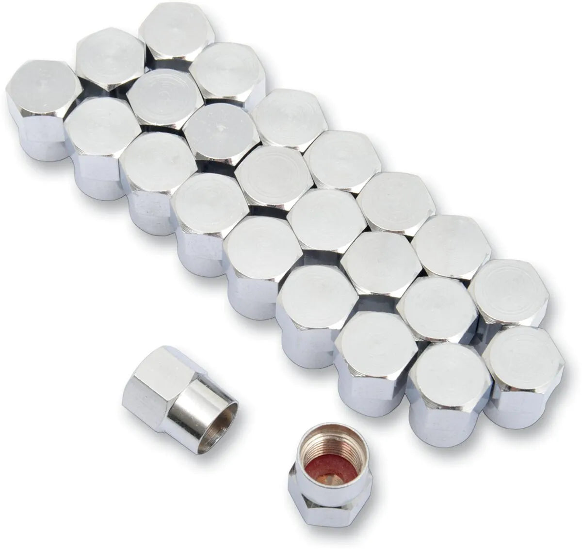 K&L Supply Valve Stem Cap Chrome 25 Pack