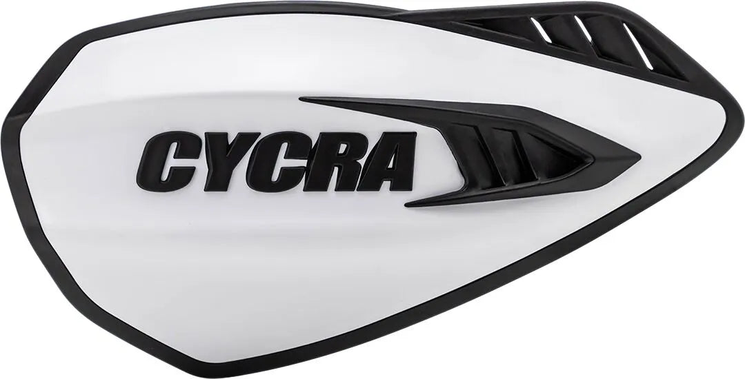 Cycra Cyclone Plastic Handguards - 7/8" - White/Black - 1CYC-0056-237