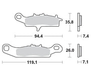 Moto-Master Racing Sinter-Bremsbeläge Für Atv - Vorne