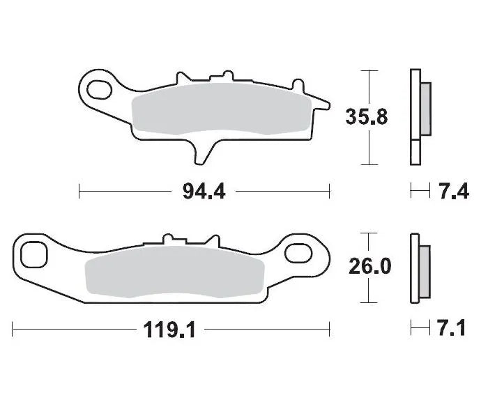 Moto-master Racing Sintered Brake Pads For Atv - Front