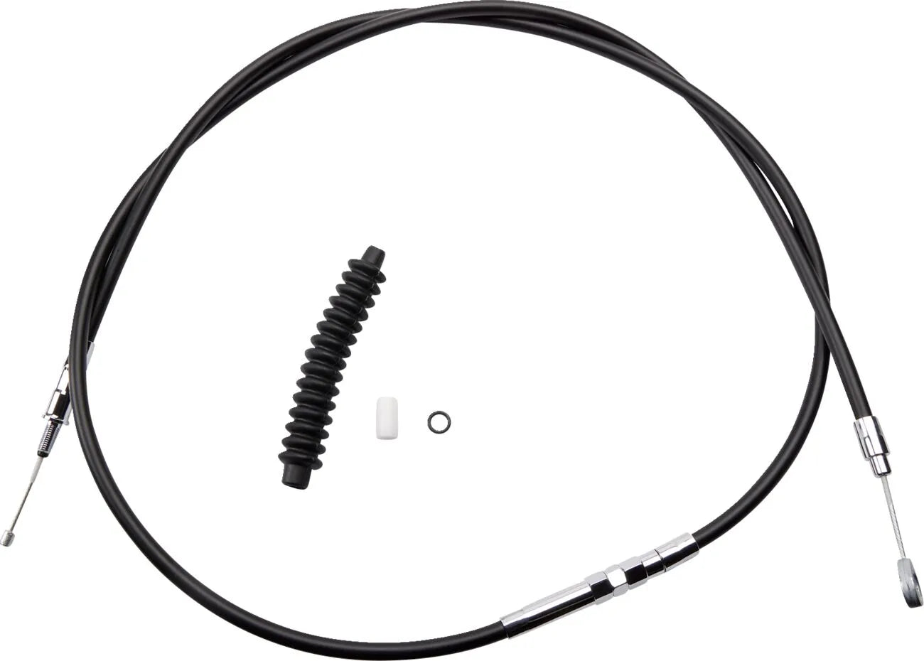 Drag Specialties Hocheffizientes schwarzes Vinyl-Kupplungsseil