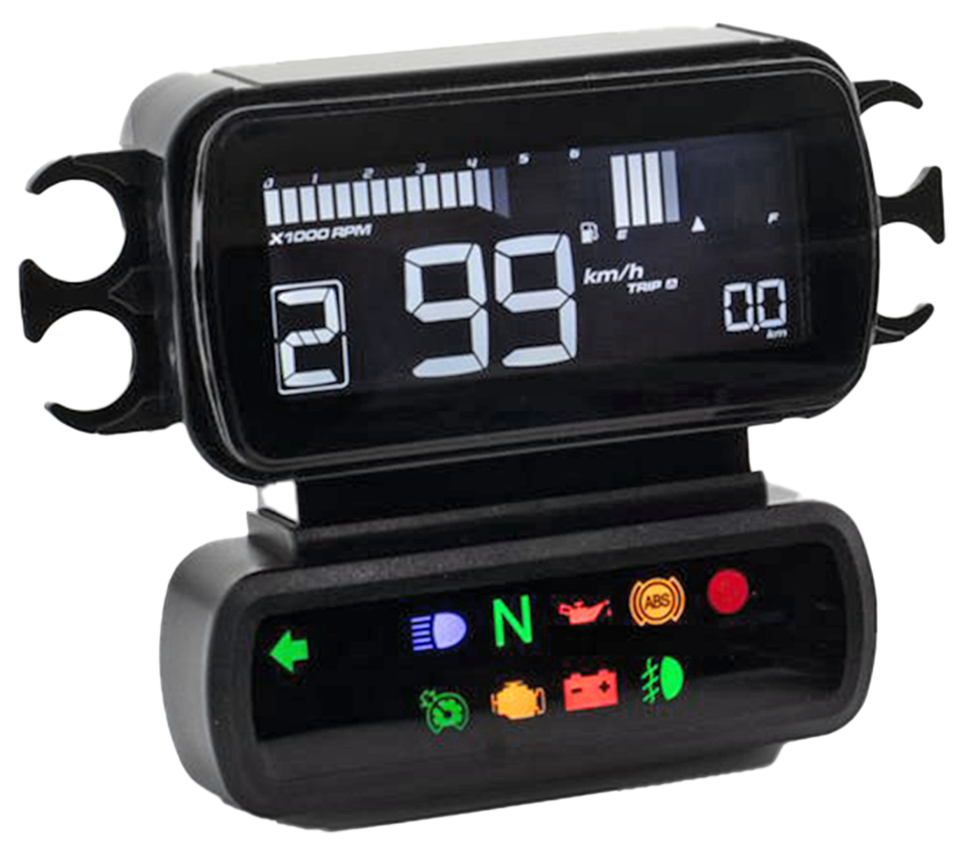 Koso D2 Riser Mounted Multifunction Meter – Gauges & Dashes