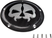 Drag Specialties Split Skull Derby Cover - Black