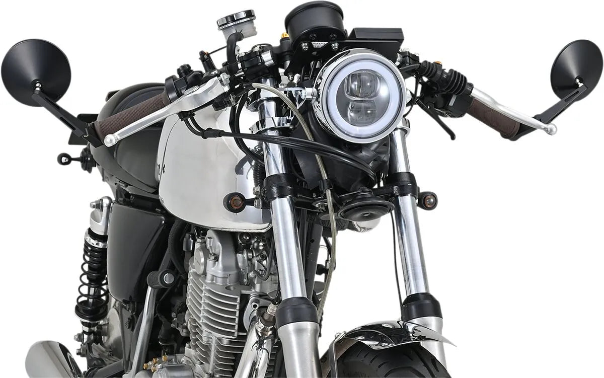 Daytona Bar End Mirror - Black Aluminum