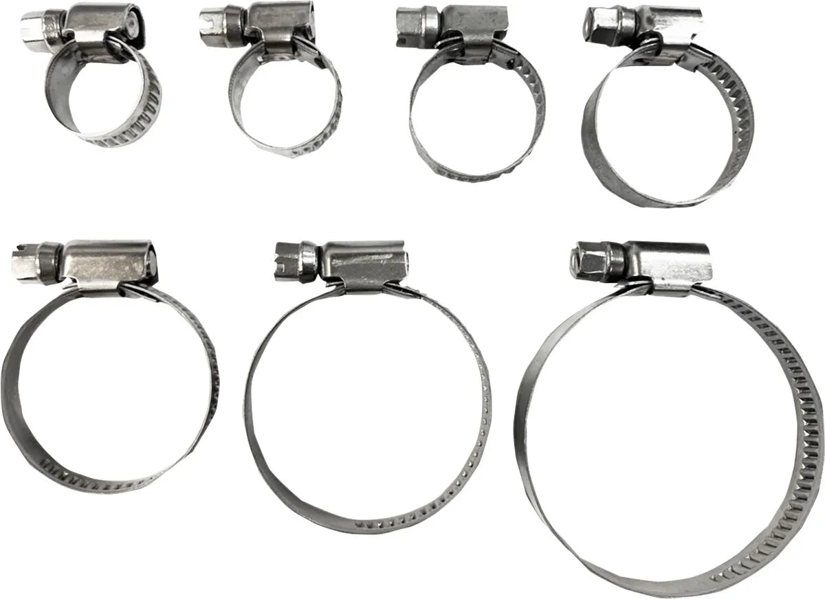 Parts Unlimited Embossed Stainless Steel Hose Clamps 8mm-16mm 10