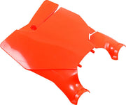 Ufo Stadium Number Plate With Fork Guards Fluorescent Orange