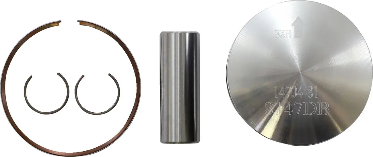 Wossner Piston Kit - 2-stroke, 84cc, 47.01mm Bore