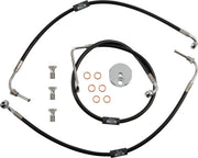 La Choppers Schwarz Ummantelter Bremsleitungssatz Für Ape Hangers