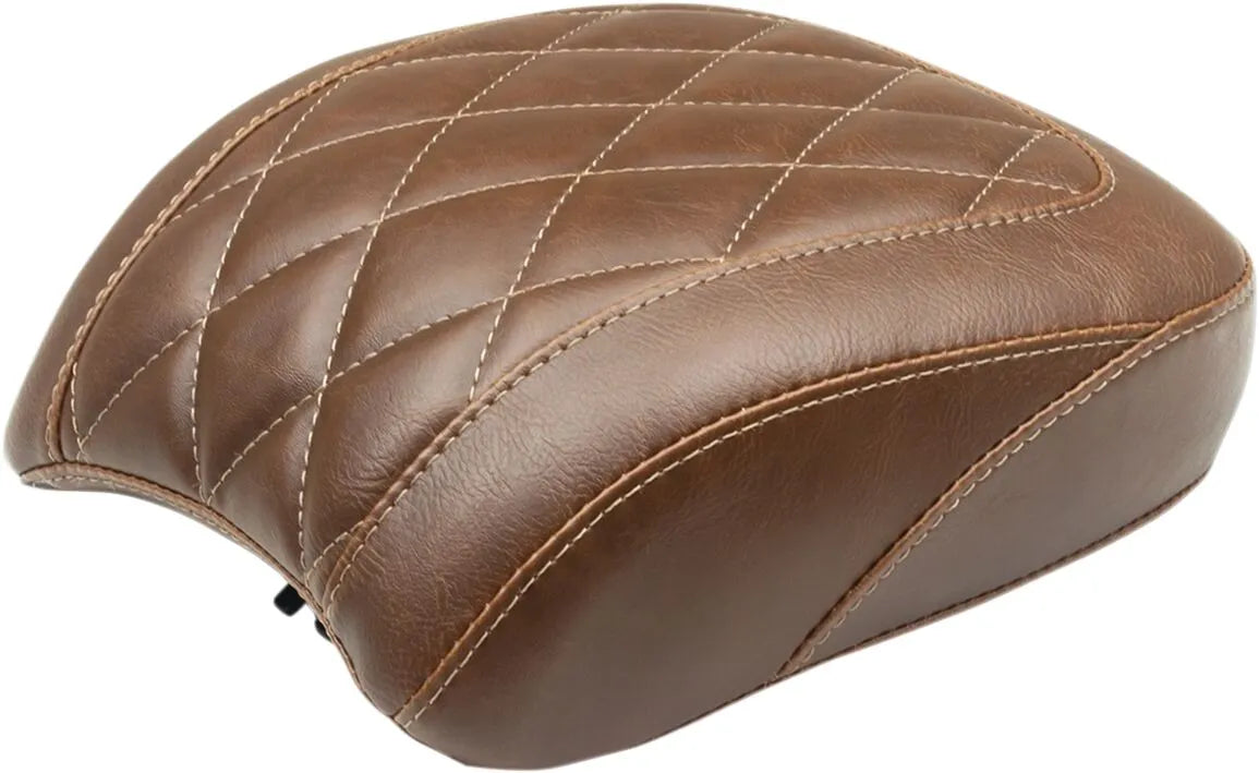 Mustang Wide Tripper Rear Seat - Brown - For Harley Davidson