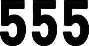 Factory Effex Pro Numbers Plate Graphic - 4" Black Vinyl